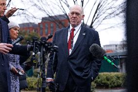 DC: Border czar Tom Homan speaks to the press outside White House