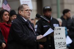 Press Conference Against Funding Freeze Outside Of EPA