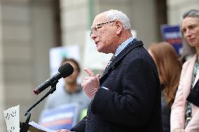 Press Conference Against Funding Freeze Outside Of EPA