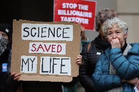 Press Conference Against Funding Freeze Outside Of EPA