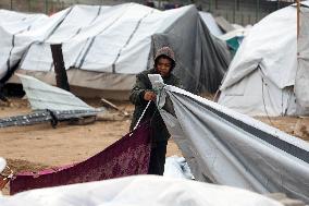 Tents Damaged by Heavy Rain - Gaza