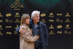 Richard Gere And Wife At 39th Goya Awards Photocall - Spain