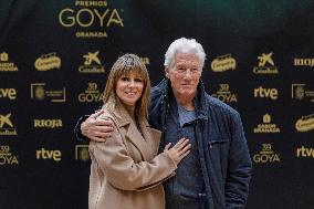 Richard Gere And Wife At 39th Goya Awards Photocall - Spain
