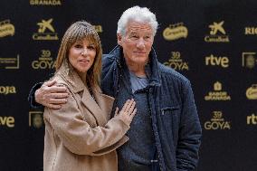 Richard Gere And Wife At 39th Goya Awards Photocall - Spain
