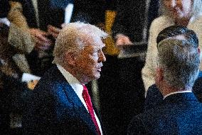 Trump Attends the National Prayer Breakfast in Statuary Hall in the US Capitol