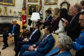 US President Donald Trump meets with Japanese Prime Minister Shigeru Ishiba