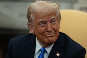 US President Donald Trump meets with Japanese Prime Minister Shigeru Ishiba
