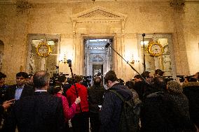 Debate And Vote On Motion Of Censure At The National Assembly, In Paris