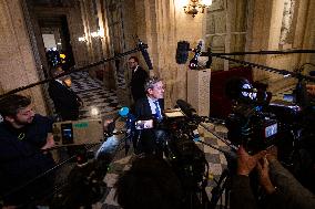 Debate And Vote On Motion Of Censure At The National Assembly, In Paris