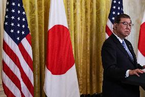 US President Donald Trump Welcomes Japanese Prime Minister Shigeru Ishiba