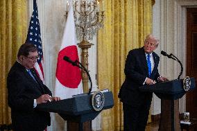 US President Donald Trump Welcomes Japanese Prime Minister Shigeru Ishiba