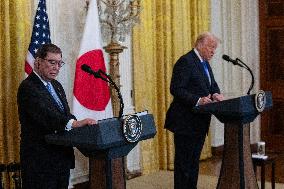 US President Donald Trump Welcomes Japanese Prime Minister Shigeru Ishiba
