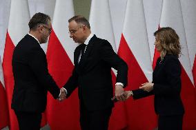 President Of Poland Andrzej Duda In Krakow
