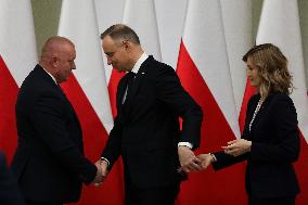 President Of Poland Andrzej Duda In Krakow