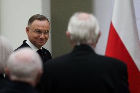 President Of Poland Andrzej Duda In Krakow