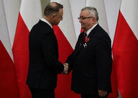 President Of Poland Andrzej Duda In Krakow