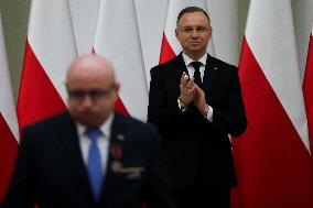 President Of Poland Andrzej Duda In Krakow