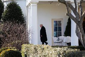 US President Donald Trump Departs the White House
