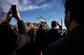 US President Donald Trump Departs the White House