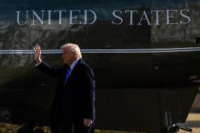 US President Donald Trump Departs the White House