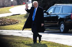US President Donald Trump Departs the White House