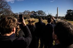 US President Donald Trump Departs the White House