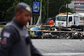 Small Plane Crash In São Paulo, Brazil