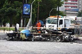 Small Plane Crash In São Paulo, Brazil