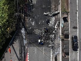 Small Plane Crash In São Paulo, Brazil