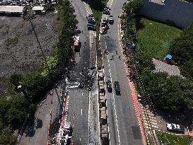 Small Plane Crash In São Paulo, Brazil