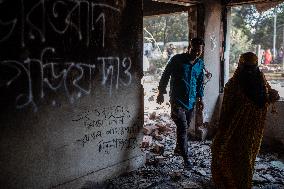 Aftermath Of The Demolition Of Sheikh Mujib’s Residence