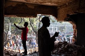 Aftermath Of The Demolition Of Sheikh Mujib’s Residence