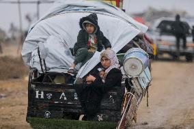 Rubble and debris cover the streets Jabalia - Gaza Strip