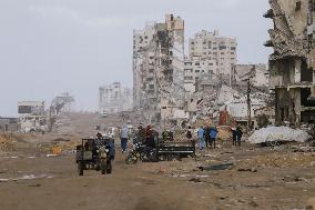 Gaza Transformed Into Rubble-Strewn Wasteland After Israeli Attacks