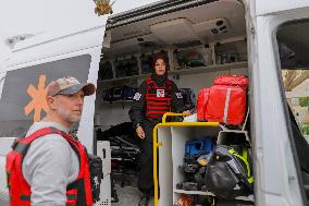 Gazan patients await to travel through the Rafah border crossing