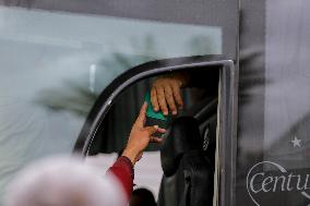 Gazan patients await to travel through the Rafah border crossing