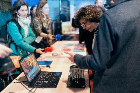 Rachida Dati visit the Summit for Action on Artificial Intelligence at the BNF - Paris AJ