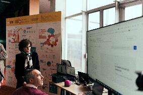 Rachida Dati visit the Summit for Action on Artificial Intelligence at the BNF - Paris AJ