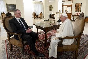 Pope Francis In Private Audiences - Vatican