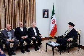 Ayatollah Ali Khamenei Meets With Hamas Leaders - Tehran