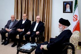 Ayatollah Ali Khamenei Meets With Hamas Leaders - Tehran