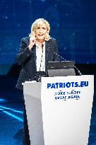 Marine Le Pen At Patriots Summit - Madrid
