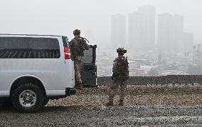 US Military Troops Patrol US-Mexico Border