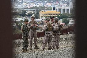 US Military Troops Patrol US-Mexico Border