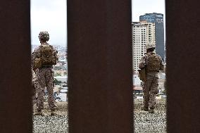 US Military Troops Patrol US-Mexico Border