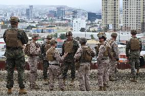 US Military Troops Patrol US-Mexico Border