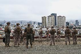 US Military Troops Patrol US-Mexico Border