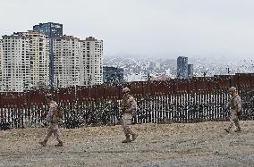 US Military Troops Patrol US-Mexico Border