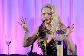 Erika Vikman, UMK winner and the next Finnish Eurovision Song Contest representative during presser