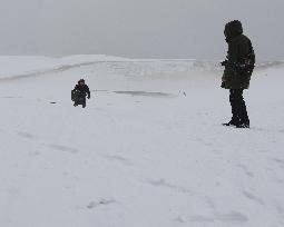Heavy snowfall in Japan